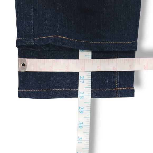 EUC Eddie Bauer Embroidered Boyfriend Relaxed Straight Leg Jeans Sz. 8x28 Indigo - Picture 11 of 12